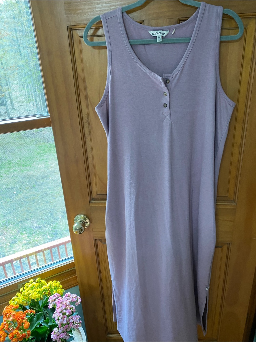 Toad&Co Sleeveless Henley Dress in Dusty Mauve